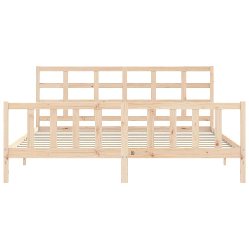 Cadre de lit sans matelas 200x200 cm bois massif de pin - XIOS