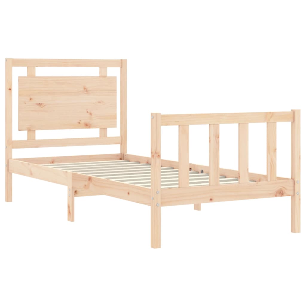 Cadre de lit sans matelas 100x200 cm bois massif de pin - XIOS