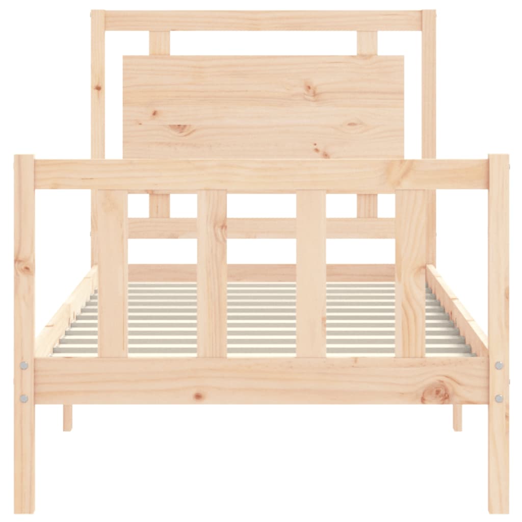 Cadre de lit sans matelas 100x200 cm bois massif de pin - XIOS