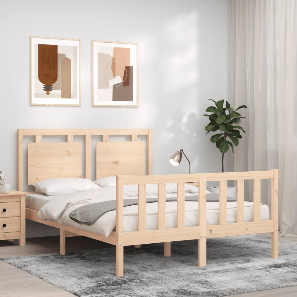 Cadre de lit sans matelas 120x200 cm bois de pin massif - XIOS