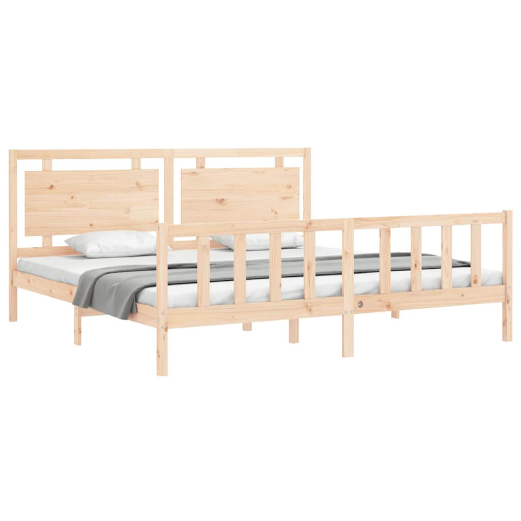 Cadre de lit sans matelas bois de pin massif - XIOS