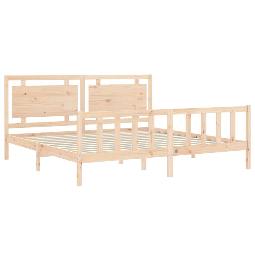 Cadre de lit sans matelas bois de pin massif - XIOS