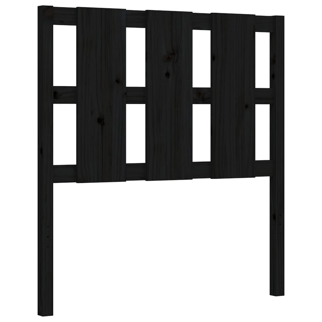 Cadre de lit sans matelas noir bois de pin massif - XIOS