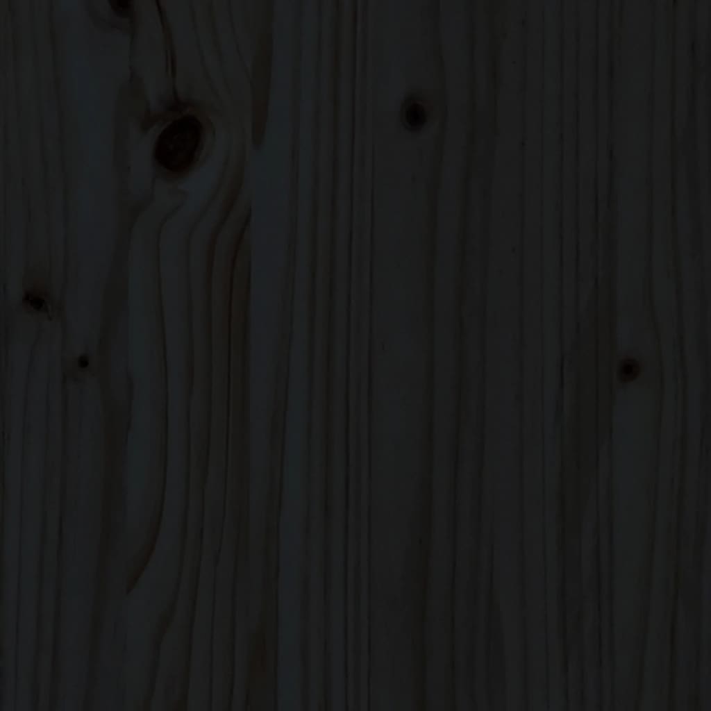 Cadre de lit sans matelas noir bois de pin massif - XIOS