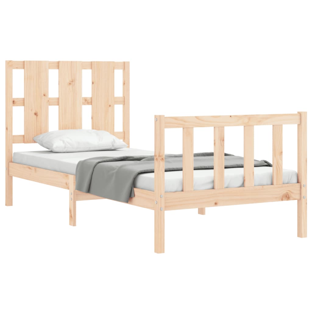 Cadre de lit sans matelas 90x200 cm bois de pin massif - XIOS