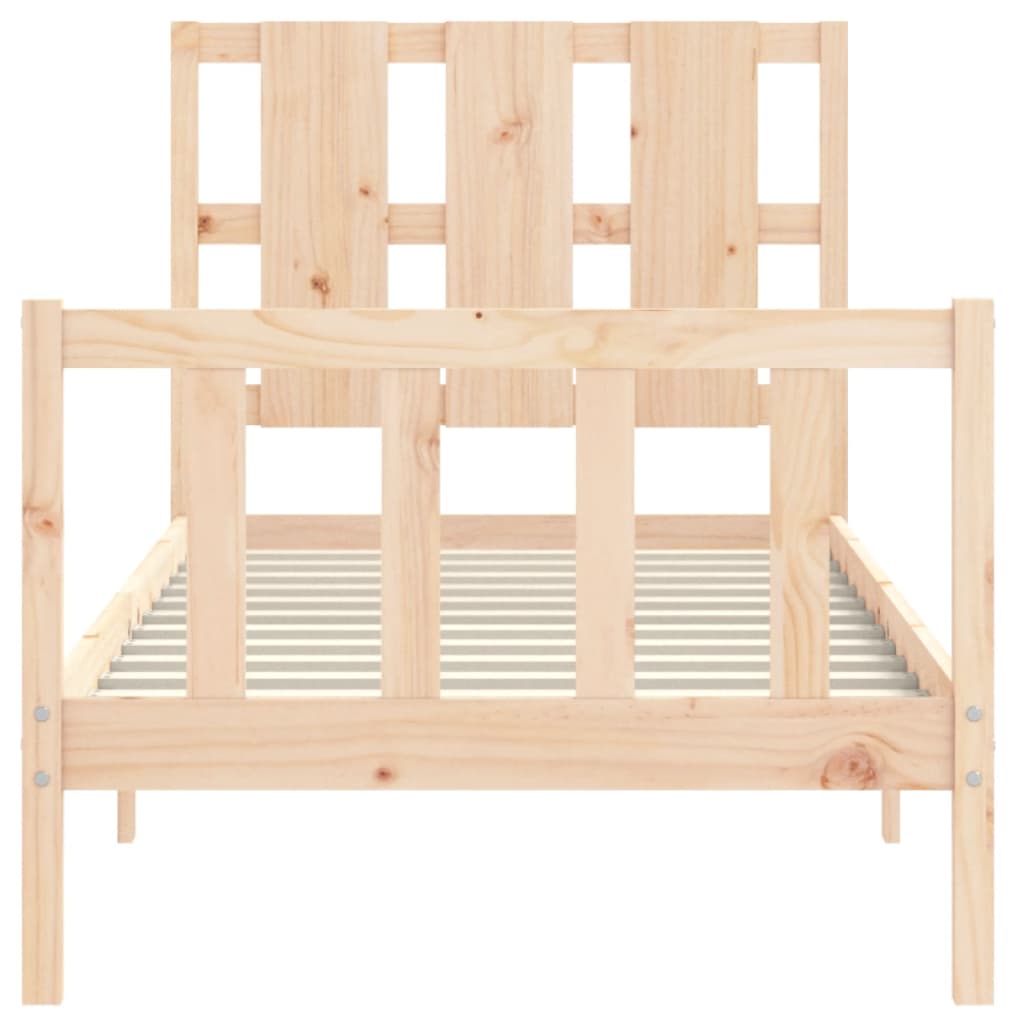 Cadre de lit sans matelas 90x200 cm bois de pin massif - XIOS