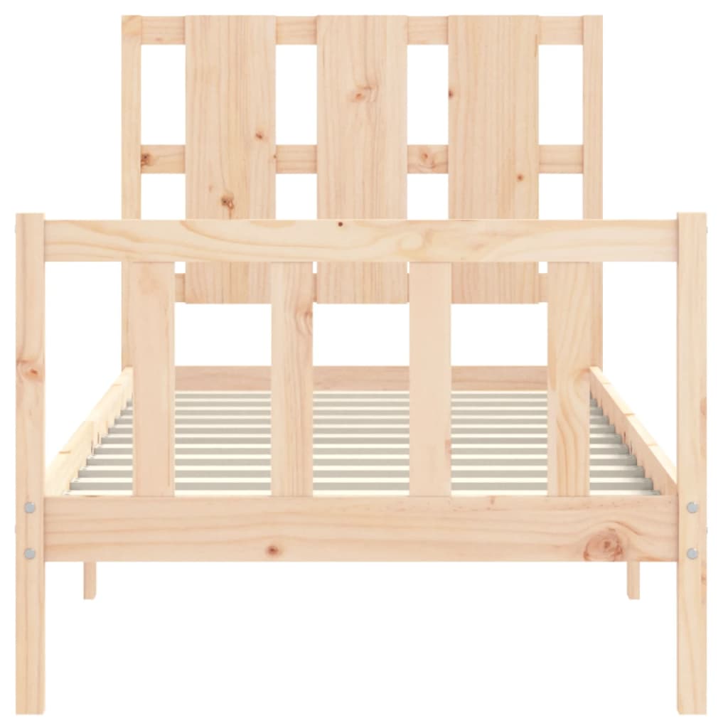 Cadre de lit sans matelas 100x200 cm bois massif de pin - XIOS