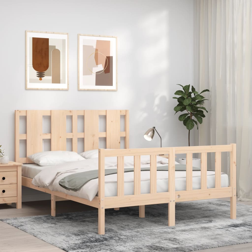 Cadre de lit sans matelas 120x200 cm bois de pin massif - XIOS