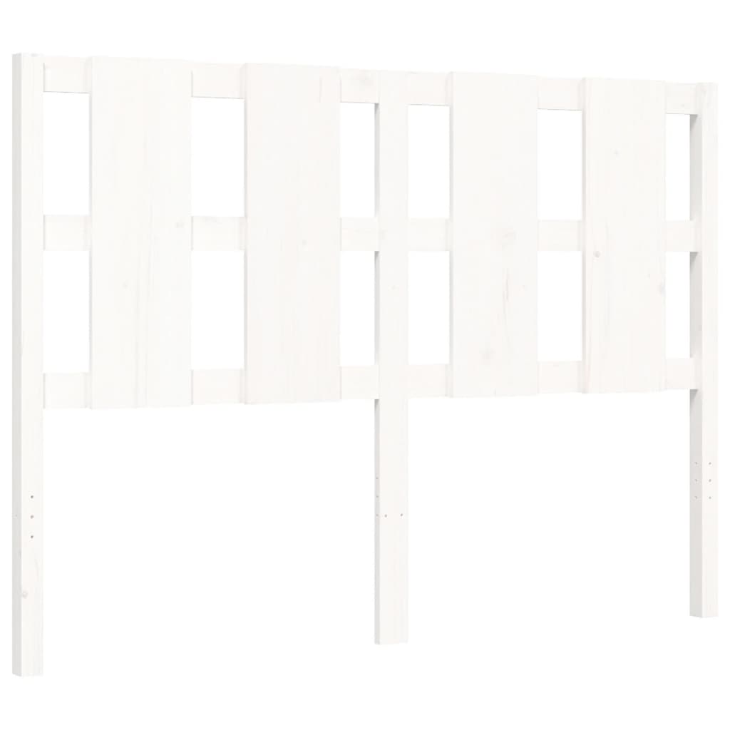 Cadre de lit sans matelas blanc 120x200 cm bois de pin massif - XIOS