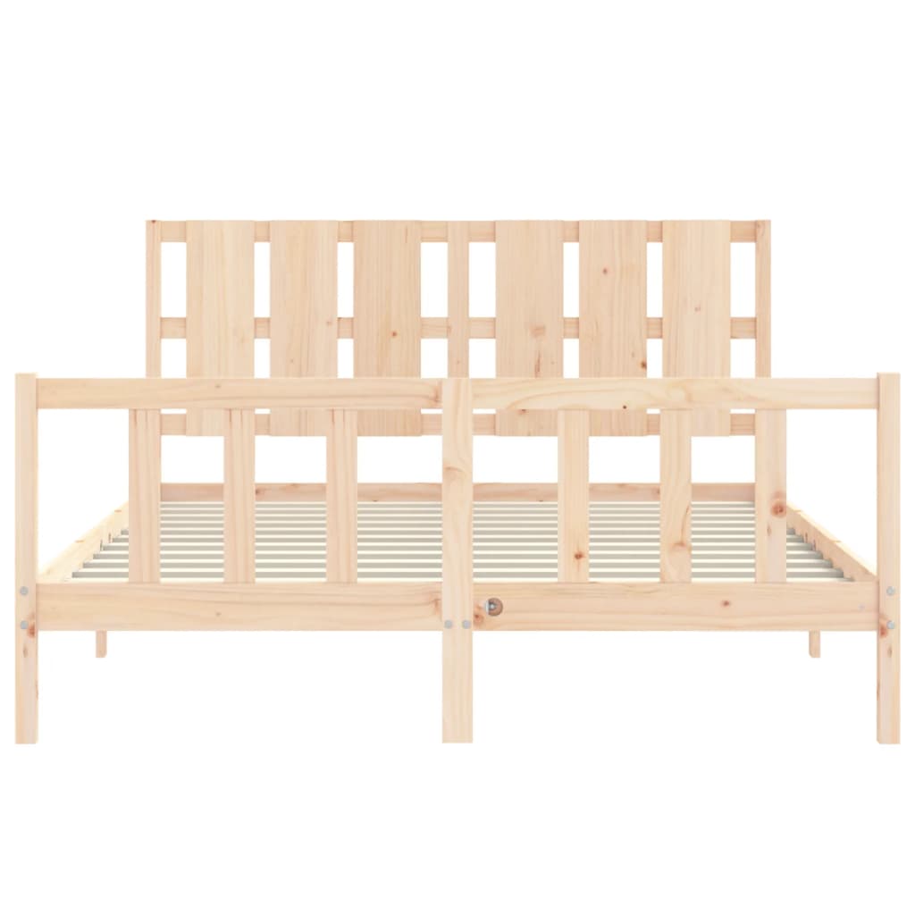Cadre de lit sans matelas 160x200 cm bois massif de pin - XIOS
