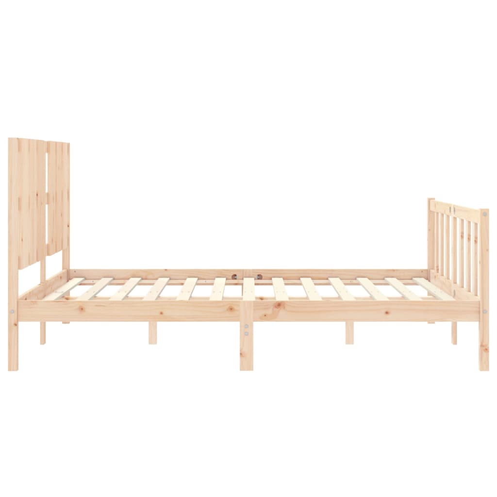 Cadre de lit sans matelas 160x200 cm bois massif de pin - XIOS