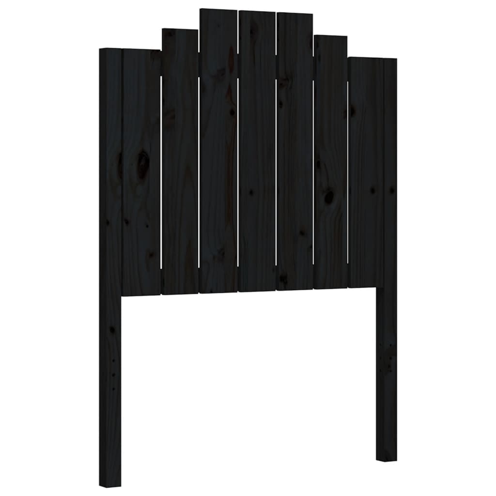 Cadre de lit sans matelas noir bois de pin massif - XIOS