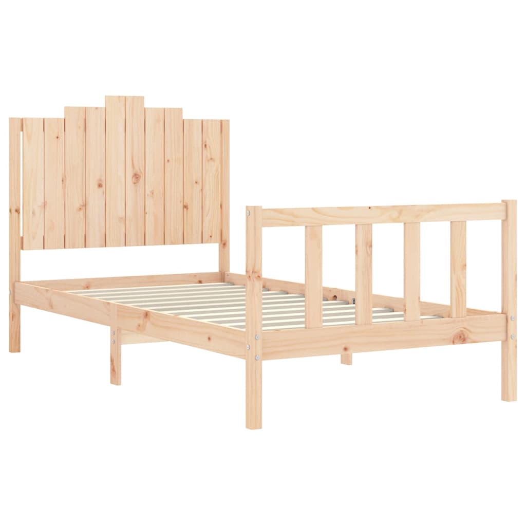 Cadre de lit sans matelas 100x200 cm bois massif de pin - XIOS