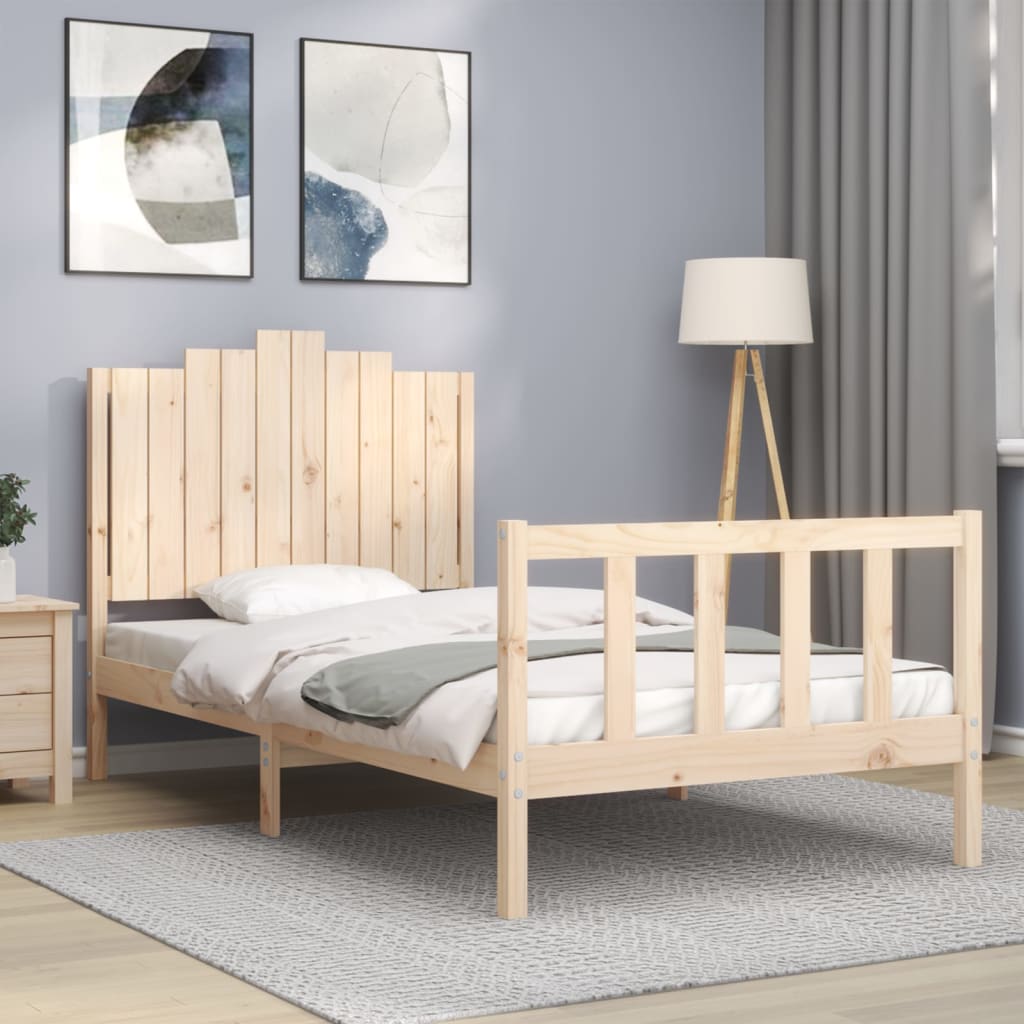 Cadre de lit sans matelas 100x200 cm bois massif de pin - XIOS