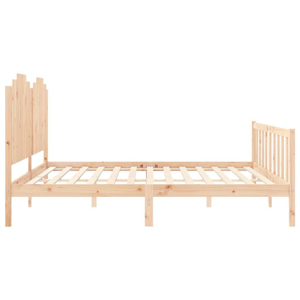 Cadre de lit sans matelas 200x200 cm bois massif de pin - XIOS