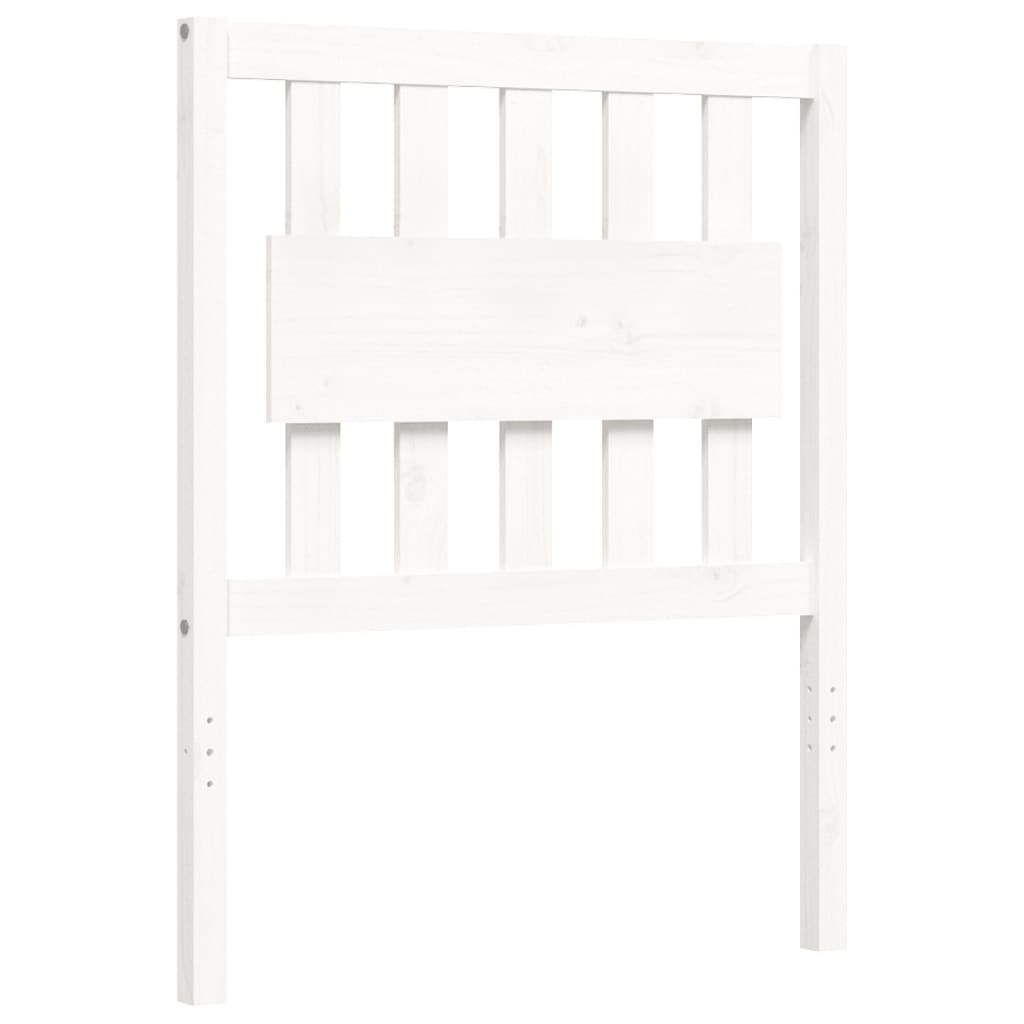 Cadre de lit sans matelas blanc bois de pin massif - XIOS
