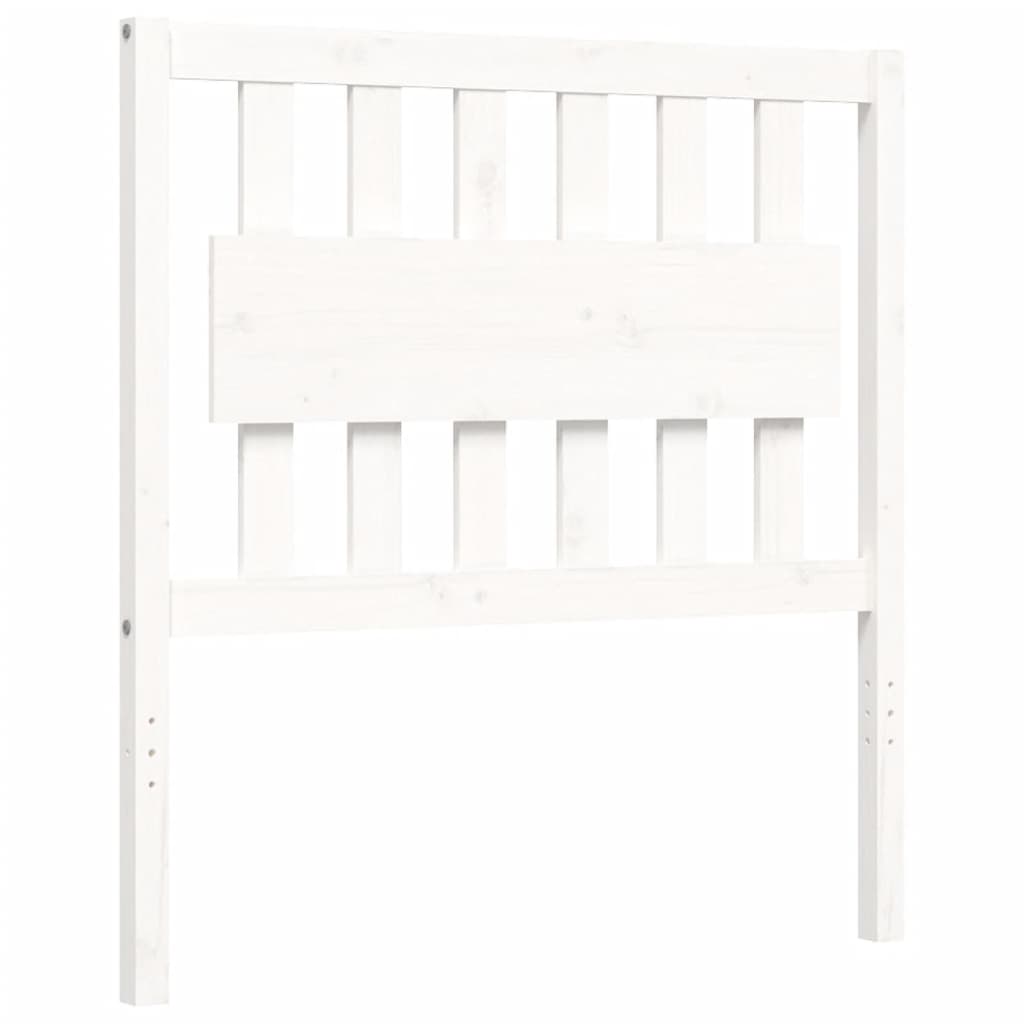 Cadre de lit sans matelas blanc 90x200 cm bois de pin massif - XIOS
