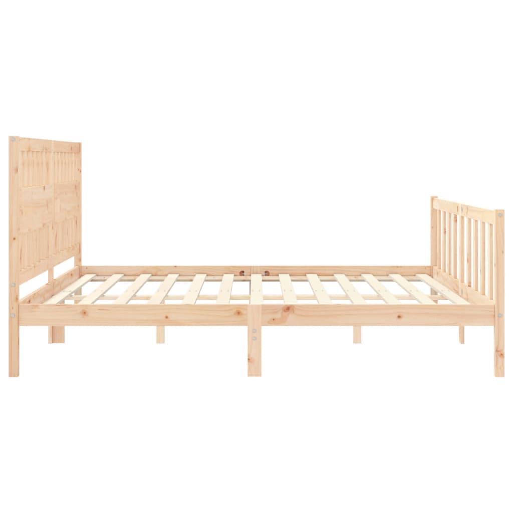Cadre de lit sans matelas 200x200 cm bois massif de pin - XIOS