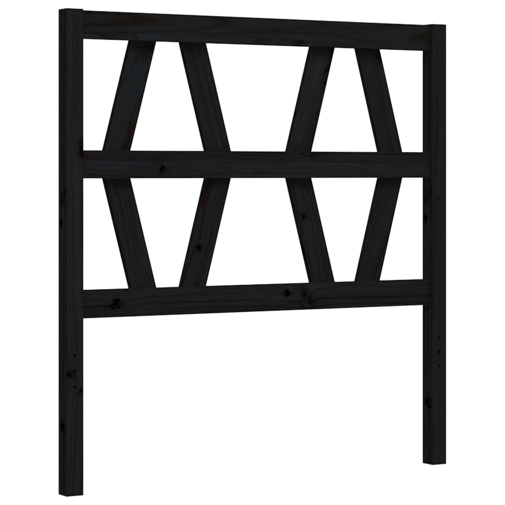 Cadre de lit sans matelas noir bois de pin massif - XIOS
