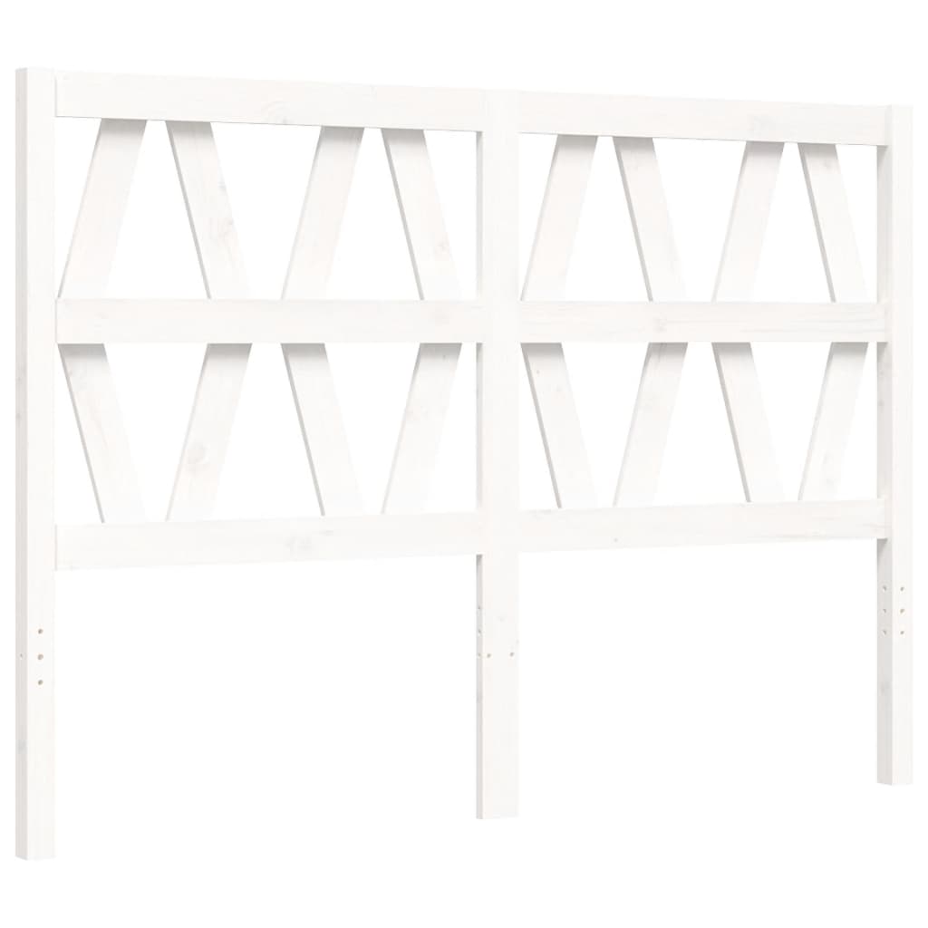 Cadre de lit sans matelas blanc bois de pin massif - XIOS