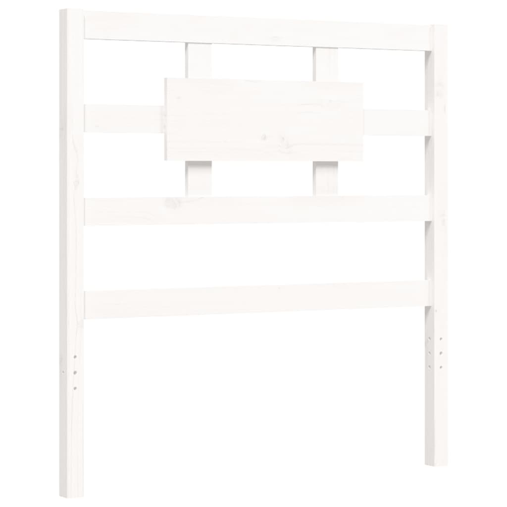 Cadre de lit sans matelas blanc 90x200 cm bois de pin massif - XIOS