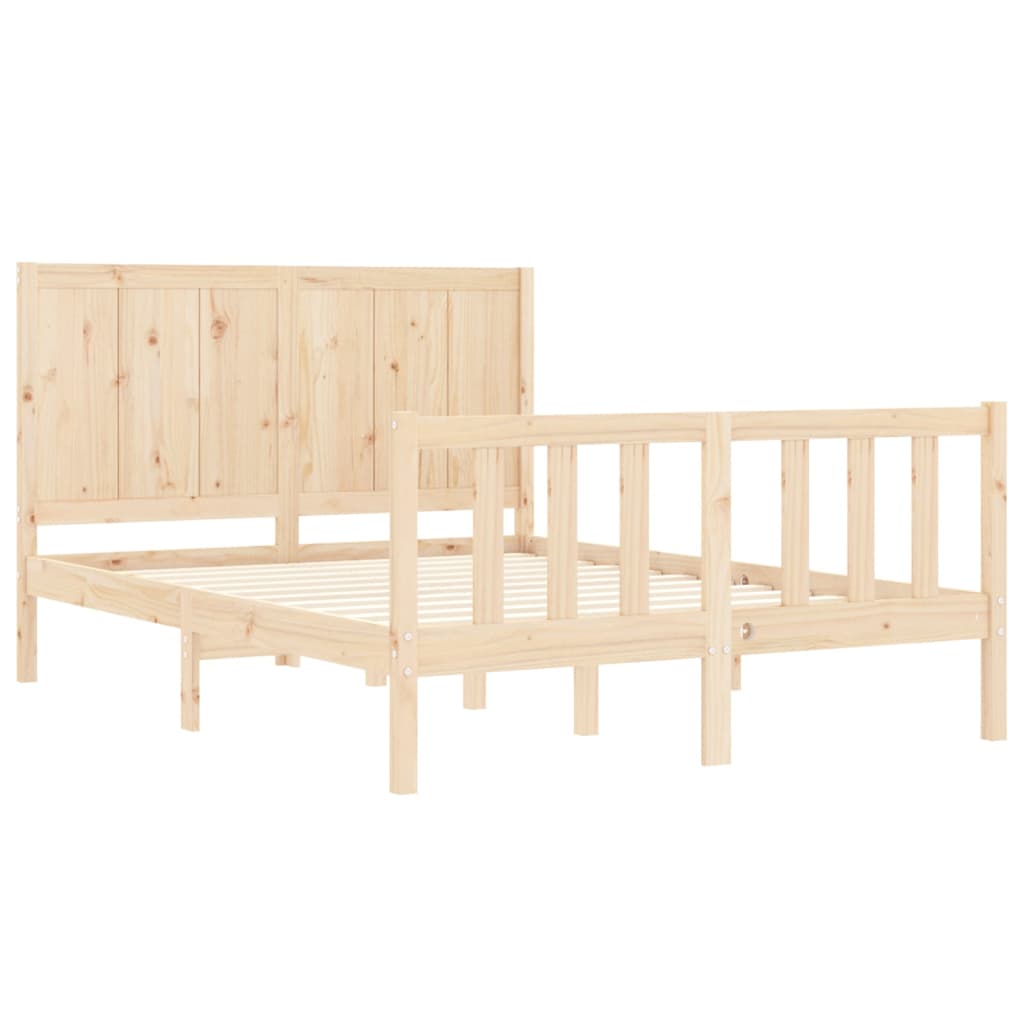 Cadre de lit sans matelas 120x200 cm bois de pin massif - XIOS