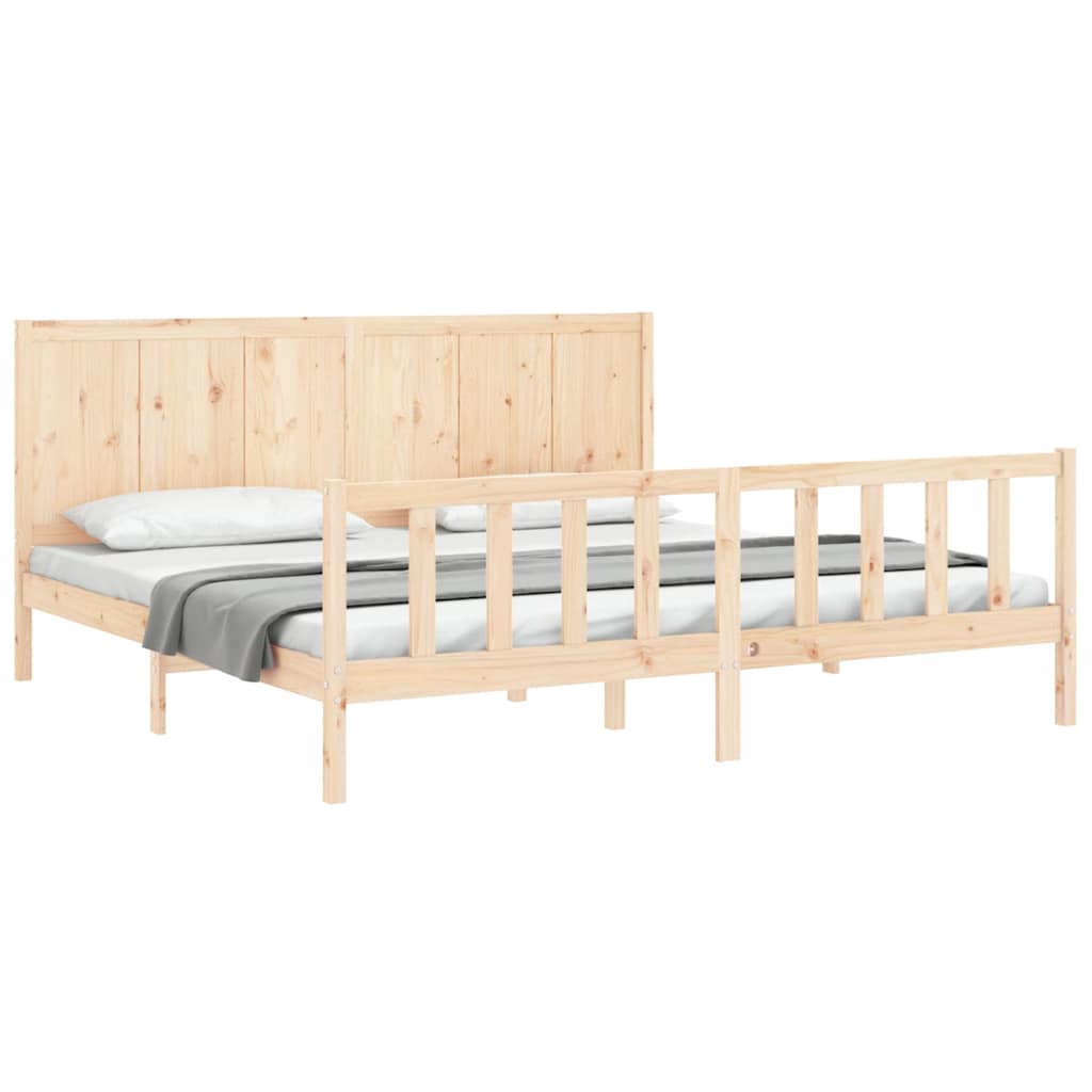 Cadre de lit sans matelas 200x200 cm bois massif de pin - XIOS
