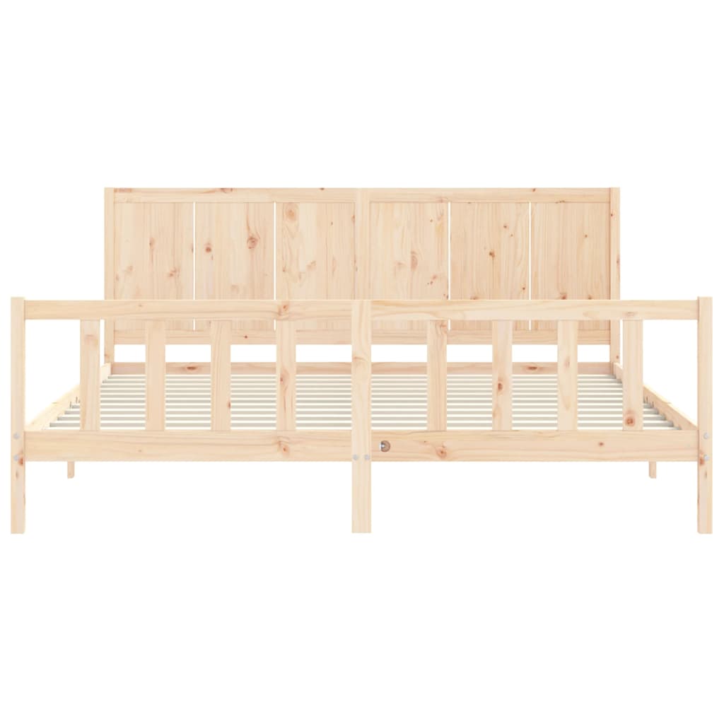 Cadre de lit sans matelas 200x200 cm bois massif de pin - XIOS
