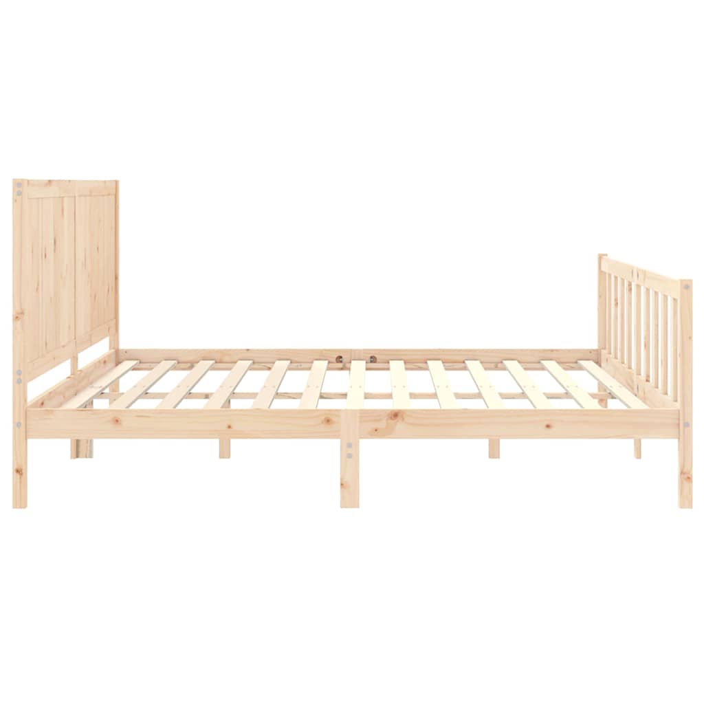 Cadre de lit sans matelas 200x200 cm bois massif de pin - XIOS