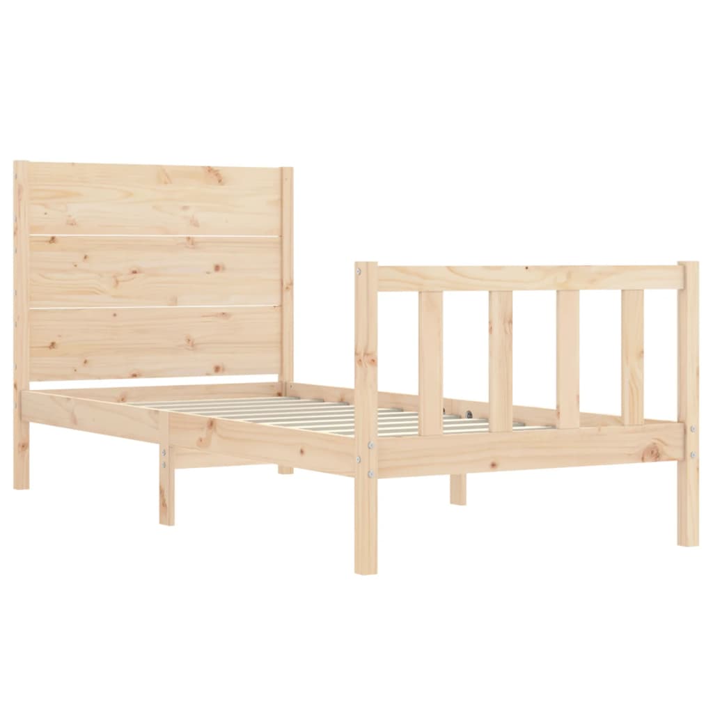 Cadre de lit sans matelas 90x200 cm bois de pin massif - XIOS