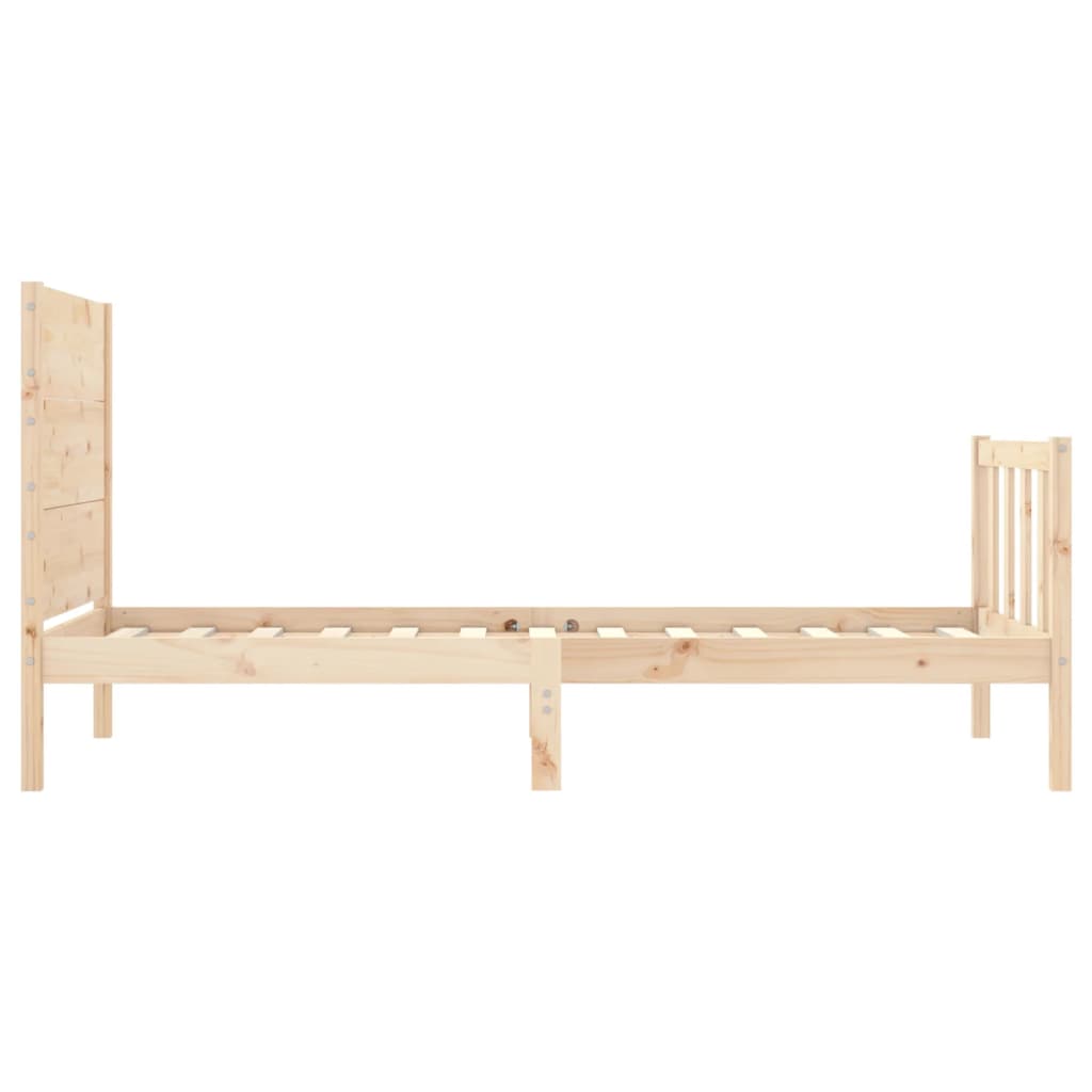 Cadre de lit sans matelas 90x200 cm bois de pin massif - XIOS