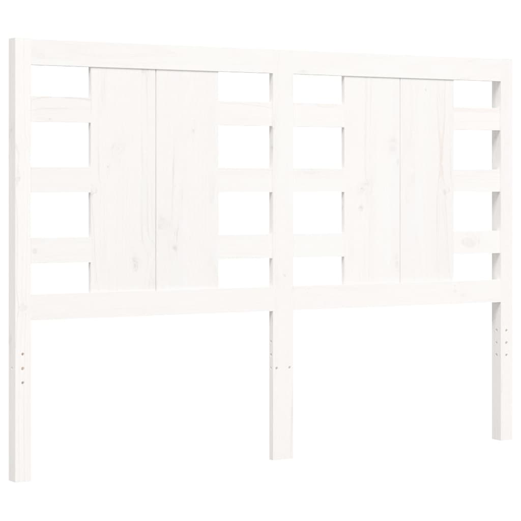 Cadre de lit sans matelas blanc bois de pin massif - XIOS