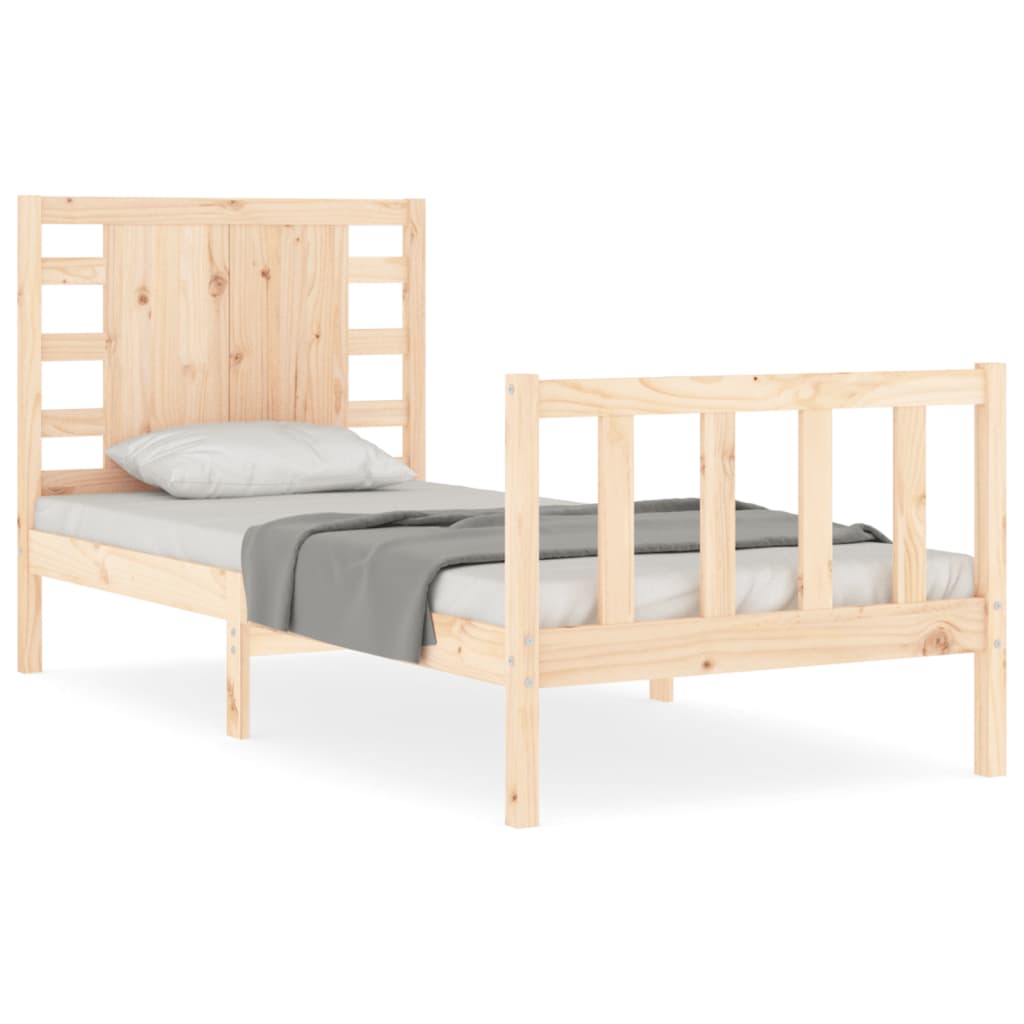 Cadre de lit sans matelas 90x200 cm bois de pin massif - XIOS