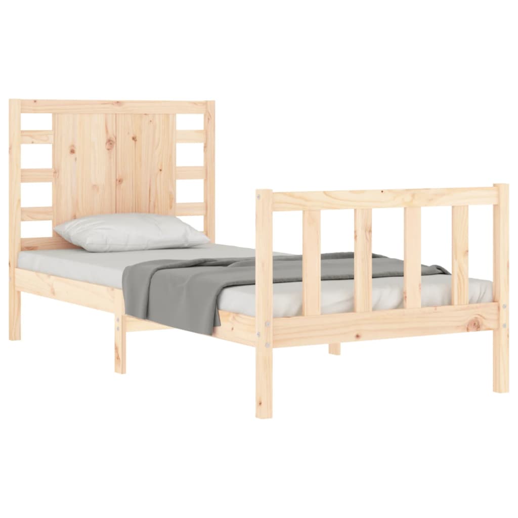 Cadre de lit sans matelas 90x200 cm bois de pin massif - XIOS