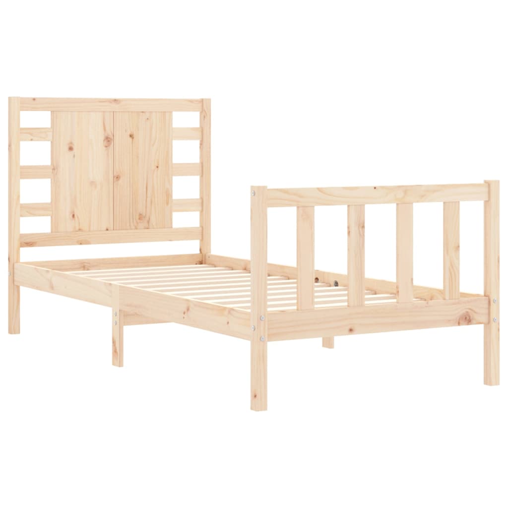 Cadre de lit sans matelas 90x200 cm bois de pin massif - XIOS