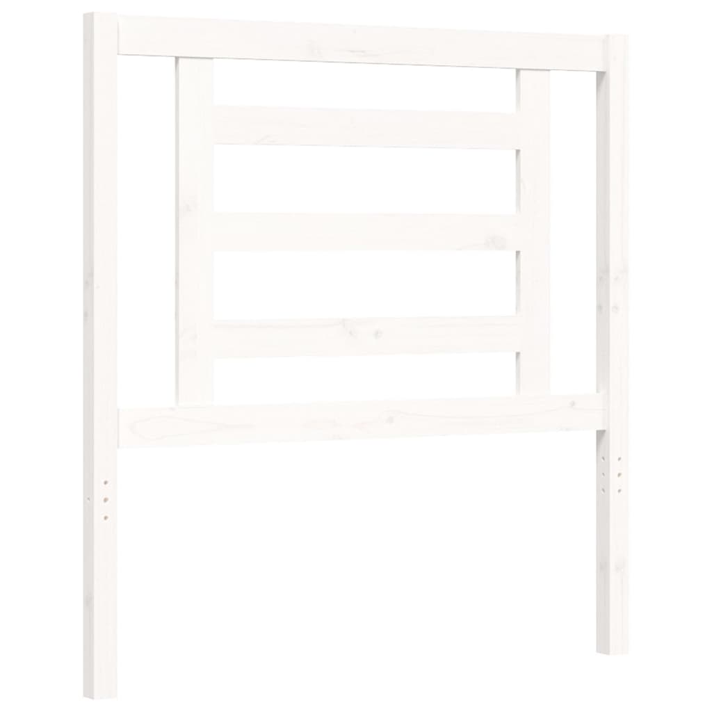 Cadre de lit sans matelas blanc bois de pin massif - XIOS