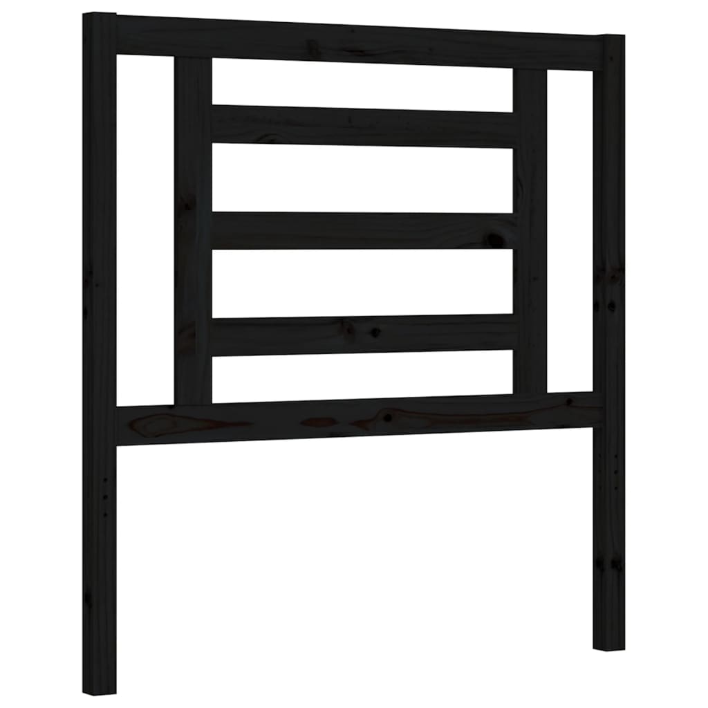 Cadre de lit sans matelas noir bois de pin massif - XIOS