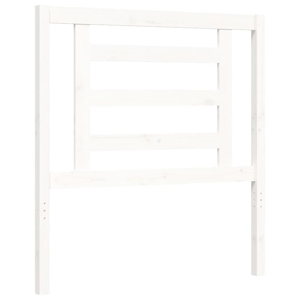 Cadre de lit sans matelas blanc 90x200 cm bois de pin massif - XIOS
