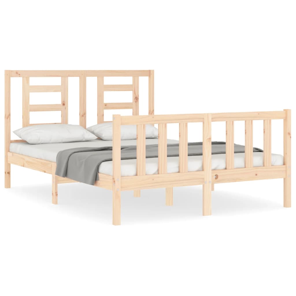 Cadre de lit sans matelas 120x200 cm bois de pin massif - XIOS