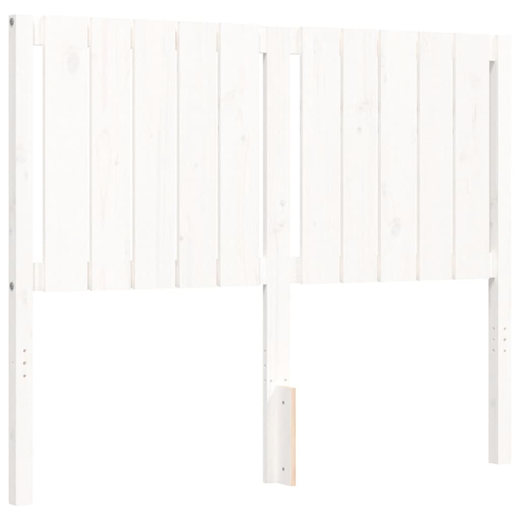 Cadre de lit sans matelas blanc 120x200 cm bois de pin massif - XIOS