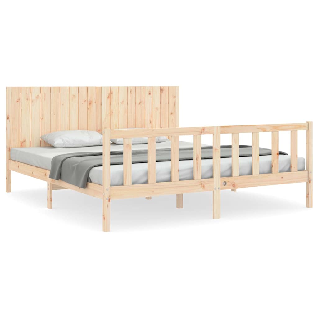 Cadre de lit sans matelas bois massif de pin - XIOS
