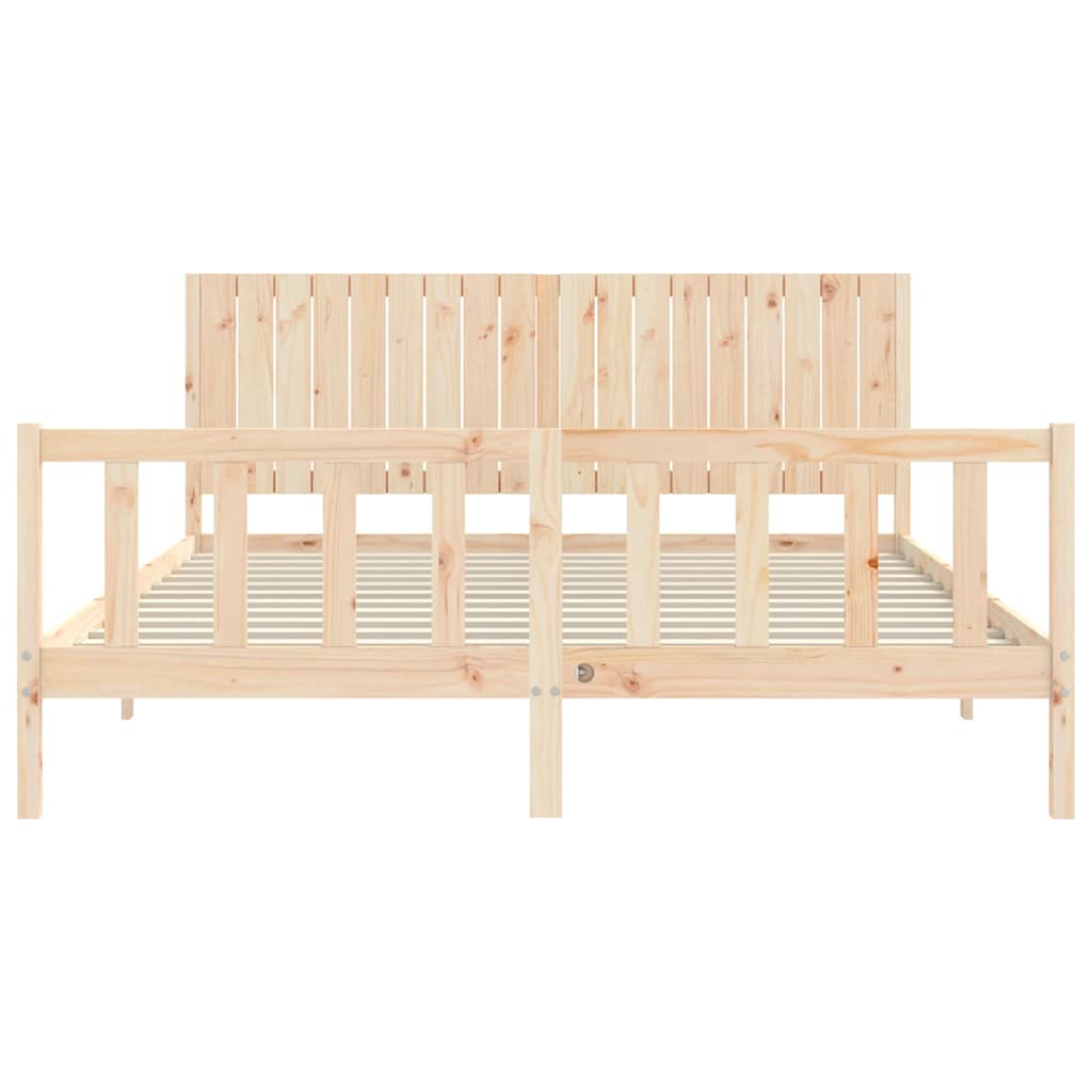 Cadre de lit sans matelas bois massif de pin - XIOS