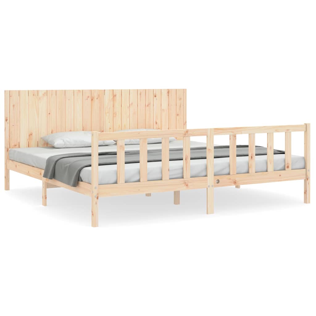 Cadre de lit sans matelas 200x200 cm bois massif de pin - XIOS