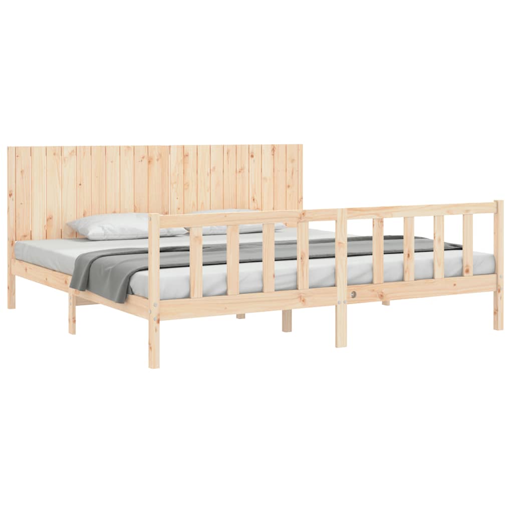 Cadre de lit sans matelas 200x200 cm bois massif de pin - XIOS