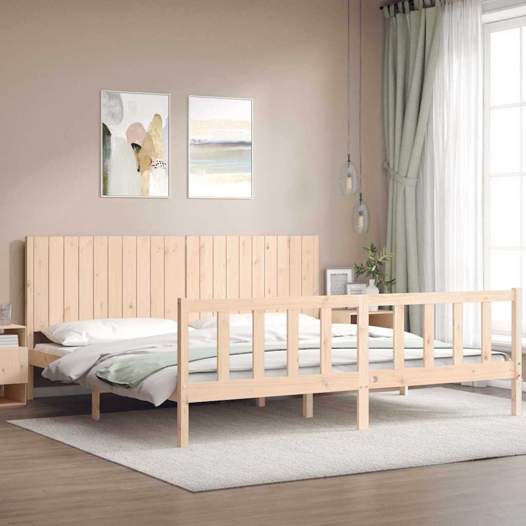 Cadre de lit sans matelas 200x200 cm bois massif de pin - XIOS