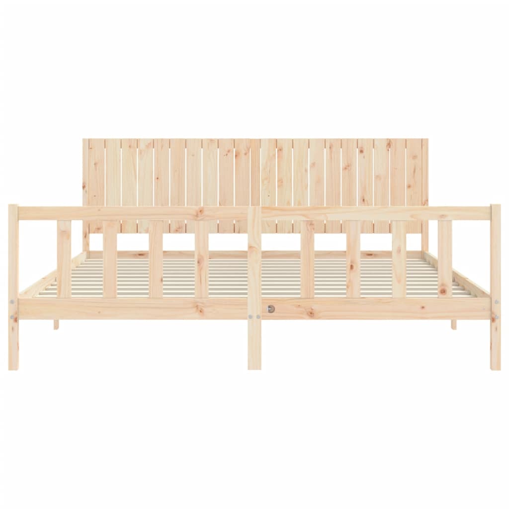 Cadre de lit sans matelas 200x200 cm bois massif de pin - XIOS