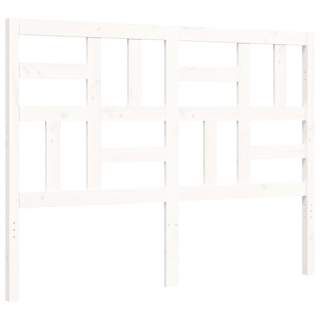 Cadre de lit sans matelas blanc 120x200 cm bois de pin massif - XIOS