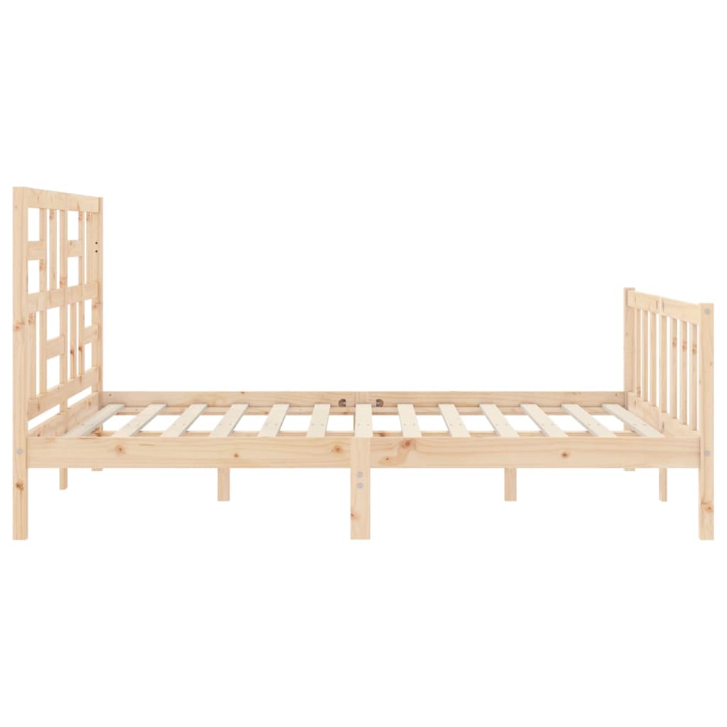 Cadre de lit sans matelas 160x200 cm bois massif de pin - XIOS