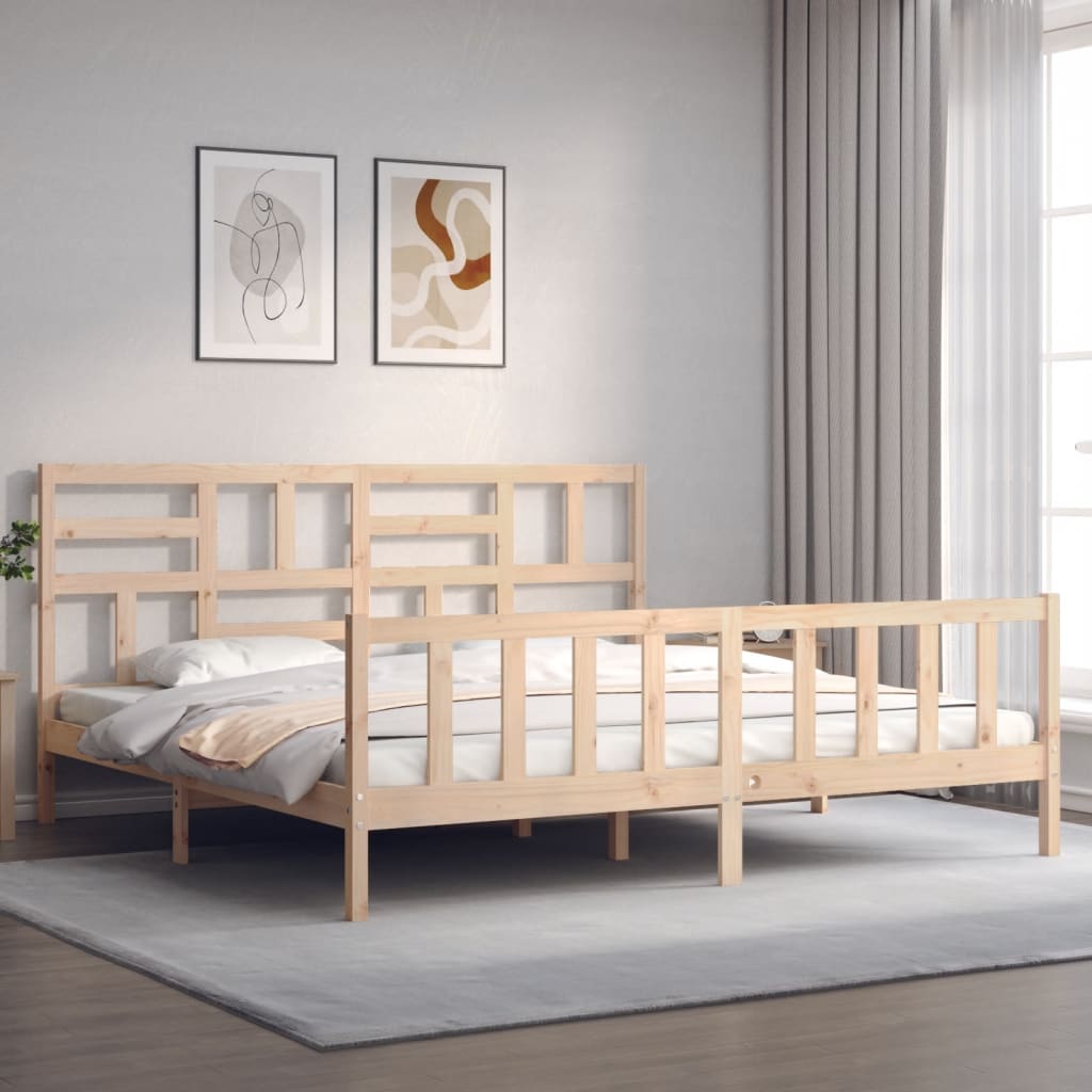 Cadre de lit sans matelas bois massif de pin - XIOS
