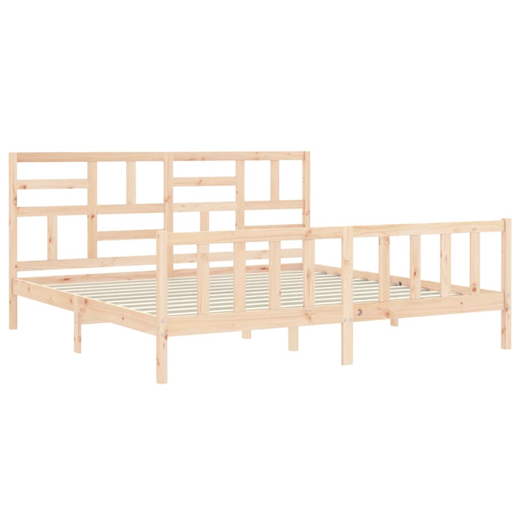 Cadre de lit sans matelas bois massif de pin - XIOS